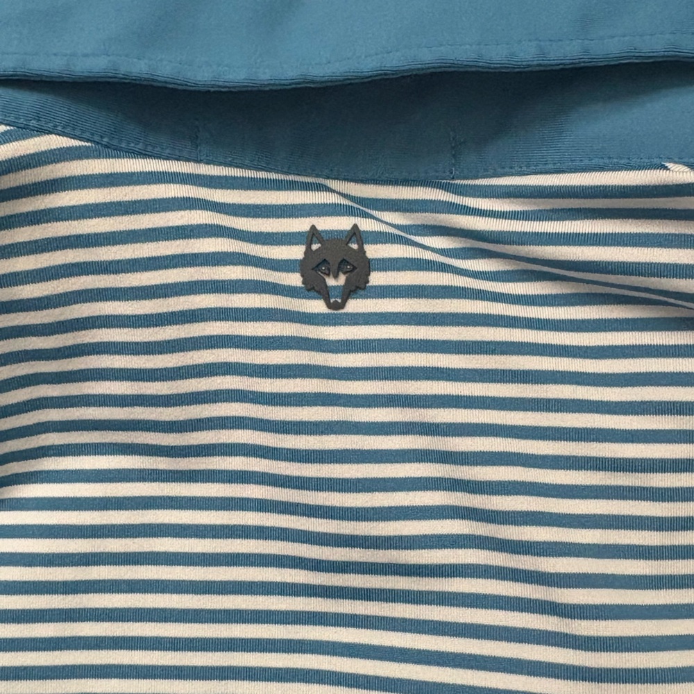 Greyson Navy and White Striped Polo - Picture 3 of 3